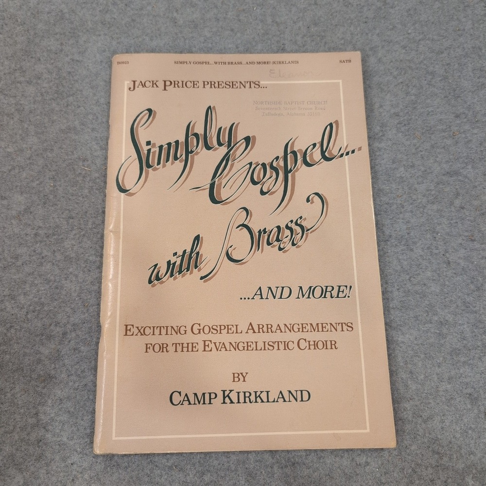 Simply Gospel with Brass and More Camp Kirkland SATB Choir Sheet Music 1982 - Picture 1 of 3